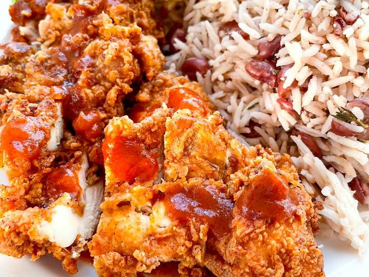 Crispy golden fried chicken